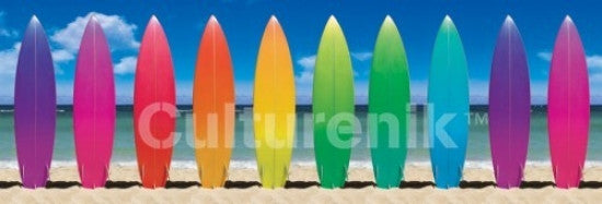 Surf Boards Rolled Poster Print - 62x21