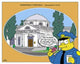 The Simpsons Springfield Town Hall Poster Card 10 x 8