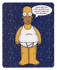 Homer Simpson Dependence Poster Print - 8x10 featuring a humorous illustration.