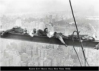 Men on Beam - Radio City, 1932 Poster Print featuring workers high above the city.