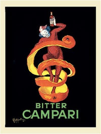 Bitter Campari Poster by Leonetto Cappiello showcasing vibrant colors and iconic design.