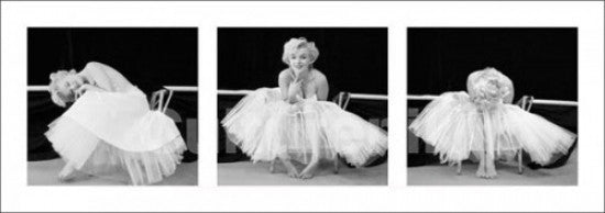 Marilyn Monroe Ballerina Triptych Poster Print - 38x13