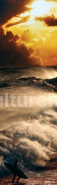 Surf Poster Art Print 36 x 12 showcasing vibrant ocean waves