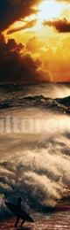 Surf Poster Art Print 36 x 12 showcasing vibrant ocean waves