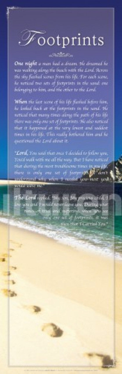 Footprints Inspirational Quote Poster Print - 36x12