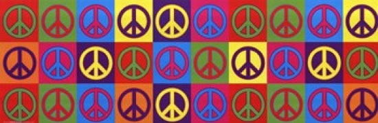 Peace Signs Poster - Colorful and vibrant artwork for modern decor.