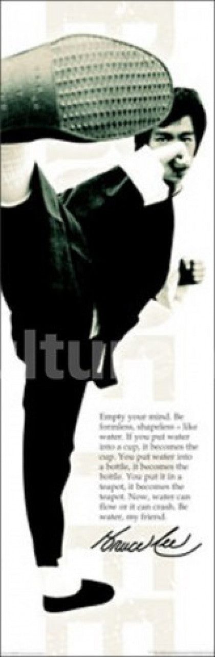 Bruce Lee Kick Door Poster Print - 36x12 Rolled Poster