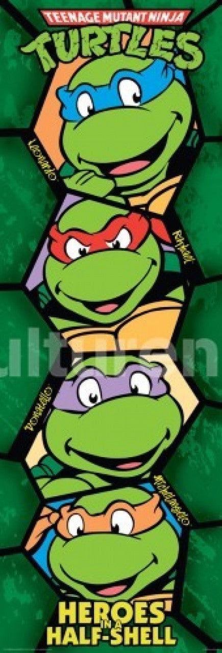 Teenage Mutant Ninja Turtles Retro Poster Print 36x12