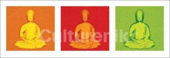 Buddha Pop Art Slim Poster Print - 36x12 | Posterazzi