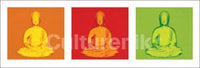 Buddha Pop Art Slim Poster Print - 36x12 | Posterazzi