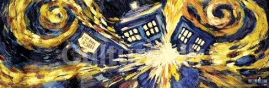 Doctor Who Exploding Tardis Slim Poster 36x12