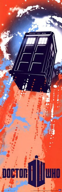Doctor Who Tardis Taking Off Door Poster Print - 12x36