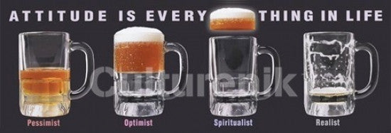 Pessimist Optimist Poster Print - 36x12 Rolled Art