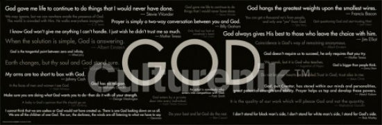 Inspirational God Quotes Slim Poster - 36x12 print