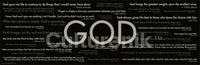 Inspirational God Quotes Slim Poster - 36x12 print