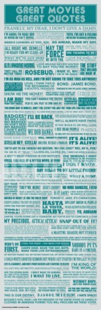 Great Movies - Great Quotes Rolled Poster Print