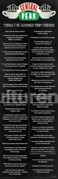 Friends Central Perk Poster - Things I Learned | Posterazzi