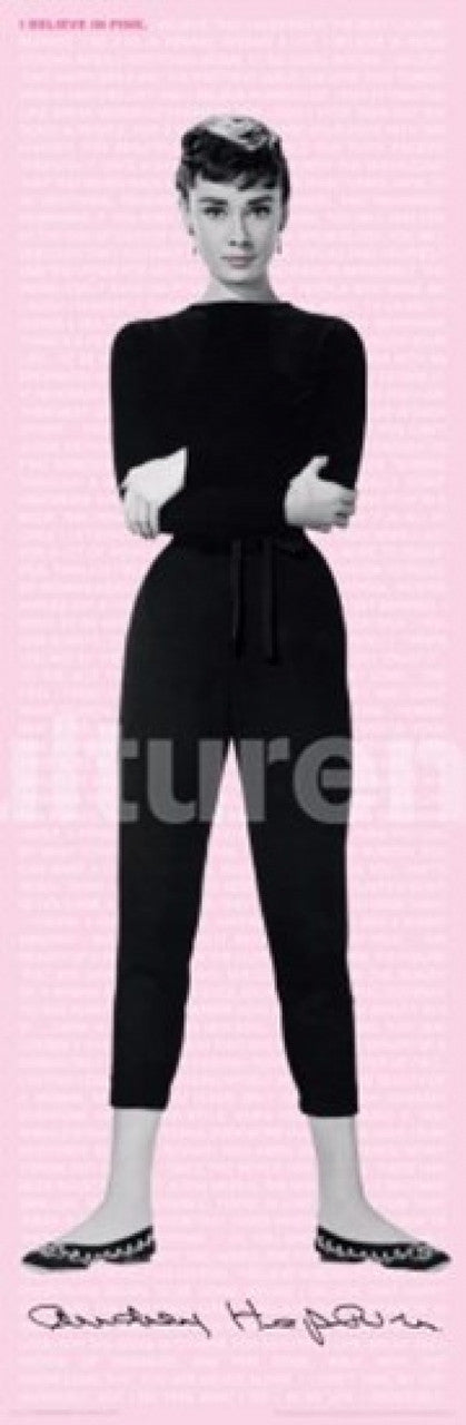Audrey Hepburn 'I Believe in Pink' Poster Print (12x36)