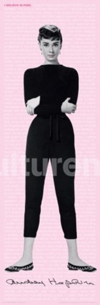 Audrey Hepburn 'I Believe in Pink' Poster Print (12x36)