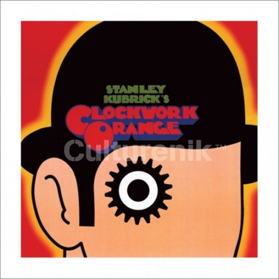 Clockwork Orange Face Poster Art Print (16x16) featuring bold and striking imagery.
