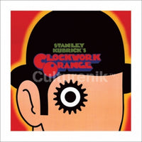Clockwork Orange Face Poster Art Print (16x16) featuring bold and striking imagery.
