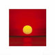 Red Sunset Poster Square Art Print for Home Décor