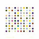 Abstract Dots - 100 Poster Print in vibrant colors, 16x16 inches.
