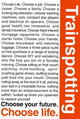 Trainspotting Life Words Rolled Poster Print - 22x34