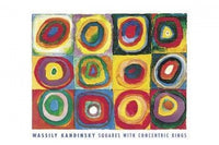 Farbstudie Quadrate Art Poster by Wassily Kandinsky - Colorful Abstract Design