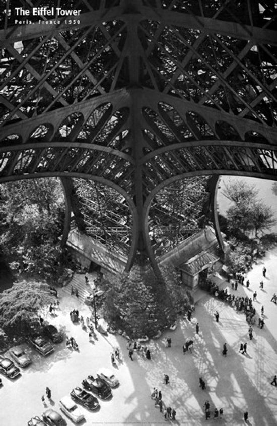 Eiffel Tower Ground Poster showcasing the iconic landmark in a beautiful cityscape.