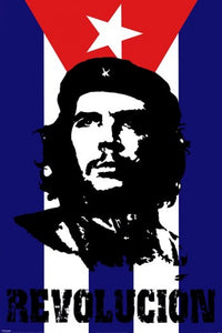 Che Guevara Revolucion Flag Poster Print 22x34
