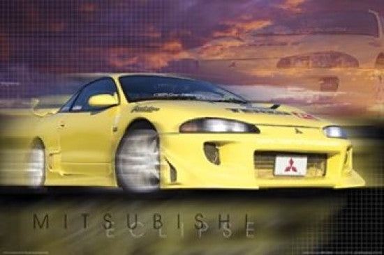 Mitsubishi Eclipse Rolled Poster Print - 34x22