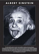 Albert Einstein Tongue Quote Poster Print - 22x34