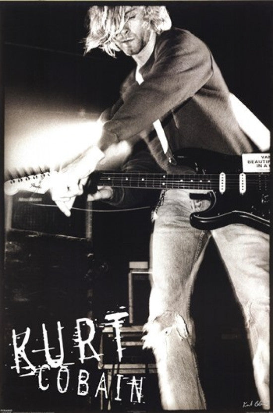 Kurt Cobain Live Poster Print - 22x32 Rolled Poster