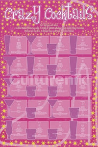 Crazy Cocktails Poster showcasing vibrant cocktail designs.