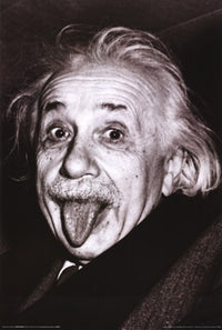 Albert Einstein Tongue Poster Print - 24x36 Rolled Poster