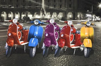 Vespas Rome Vintage Poster Print - 34x22