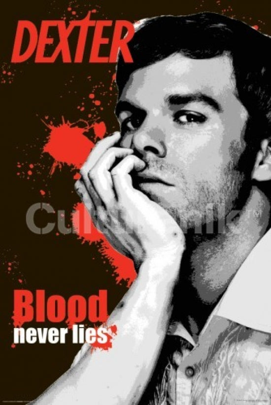 Dexter - Blood Never Lies Poster in 36x24 size featuring dark and thrilling imagery.