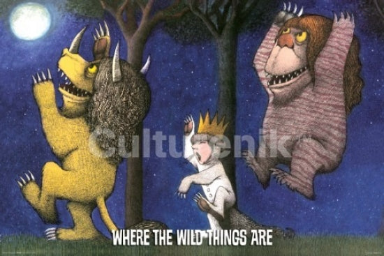 Where The Wild Things Are Under Moon Poster - 36x24