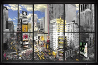 New York Window Rolled Poster Print - 34x22