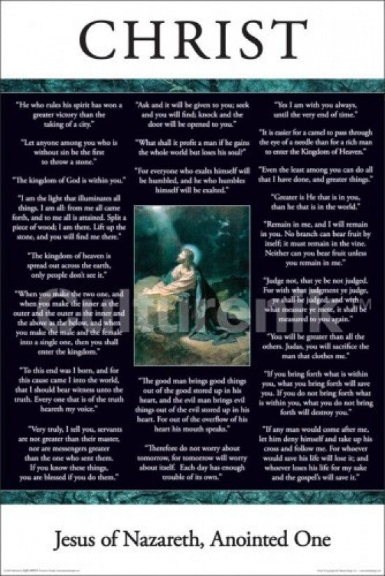 In Their Words - Jesus Quotes Rolled Poster Print