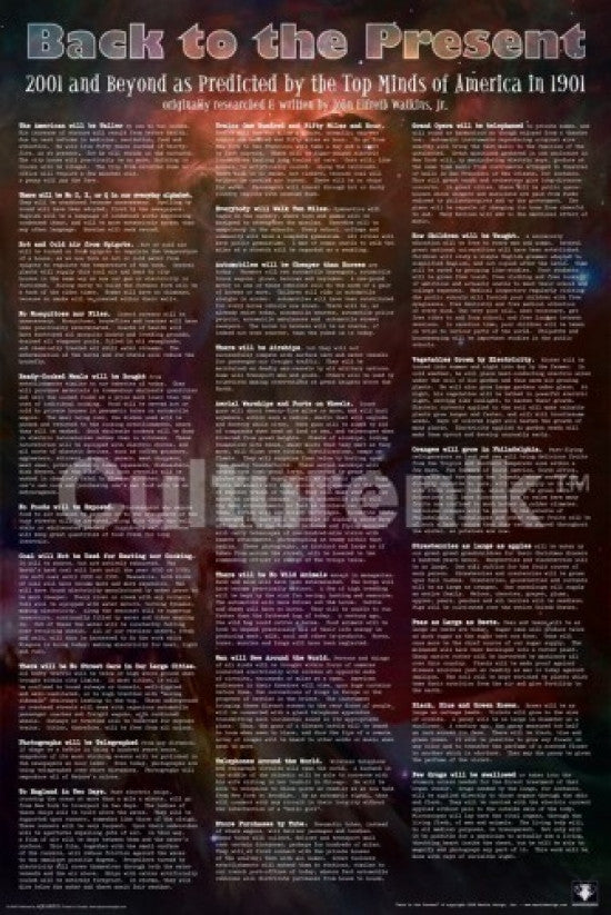 Back to the Present Poster Print - 34x22 Rolled Artwork