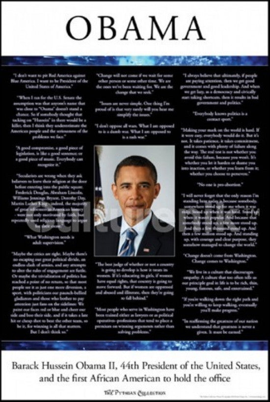 In Their Words - Obama Quotes Rolled Poster Print