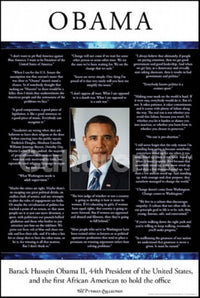 In Their Words - Obama Quotes Rolled Poster Print