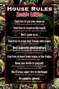 House Rules - Zombie Poster Print (34x22) | Posterazzi