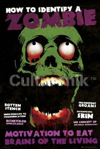 Identify A Zombie Rolled Poster Print - Size 34x22
