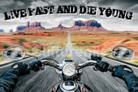 Live Fast Die Young Poster Print - 34x22 Rolled Art