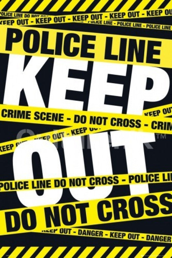 Police Tape Keep Out Rolled Poster Print - 36x24