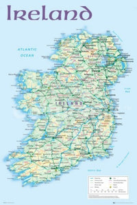Ireland Map 2012 Poster Print - 36x24 Rolled Poster