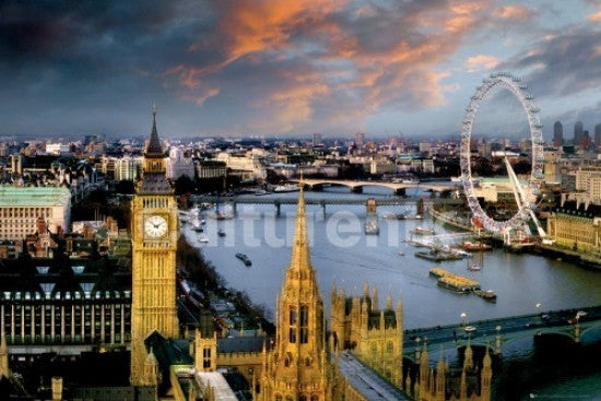Reichold London Thames Rolled Poster Print - 34x22